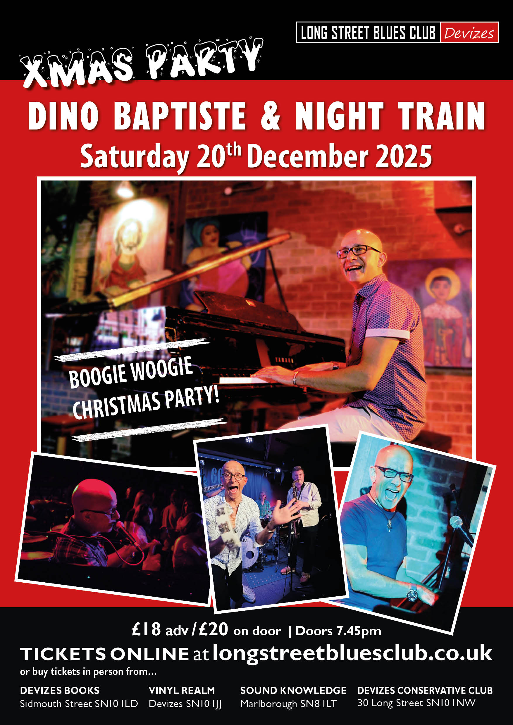 Dino Baptiste live on stage with piano